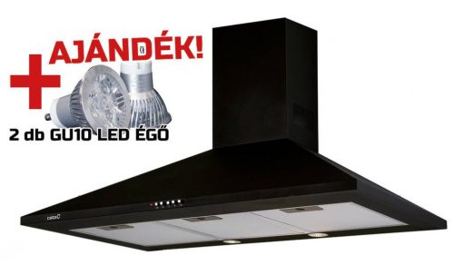 CATA - Páraelszívó OMEGA 900 fekete BK/L LED + 2 db Conlight LED fényforrás