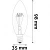 Avide LED SOFT FILAMENT CANDLE IZZÓ 3W E14 EW 2700K ABLSFC14EW-3W