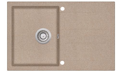 EVIDO Cubo 45S gránit mosogató, 780 x 500mm, avena