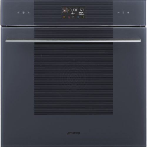 SMEG KOMBINÁLT MIKROHULLÁMÚ SÜTŐ, Linea design, Galileo, 60 cm, ES LCD, neptune szürke üveg