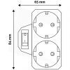 Entac HÁLÓZATI ADAPTER 2 ALJZAT (2 FÖLDELT) KAPCSOLÓVAL EPAG-2EE-SW