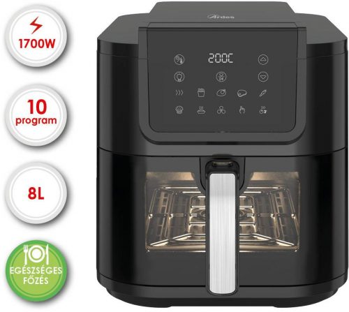 ARDES ARFRYA08LV 8 literes Air Fryer forrólevegős sütő - fekete